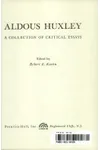 Aldous Huxley: A Collection of Critical Essays